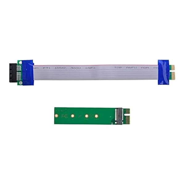 NFHK NGFF M-Key NVME AHCI SSD to PCI-E 3.0 Vertical Adapter with Cable Male to Female Extension for Fast Data Transfer
