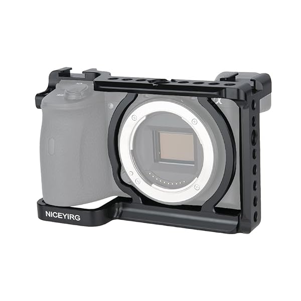 NICEYRIG Upgrade Your Sony A6600: NICEYRIG Cage with NATO Rails & Cold Shoe Mounts for Ultimate Filmmaking