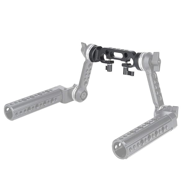 NICEYRIG Rosette Bracket M6 Thread 31.8mm with 15mm Dual Rod Clamp for Rosette Handle and Shoulder Pad Rig Support System