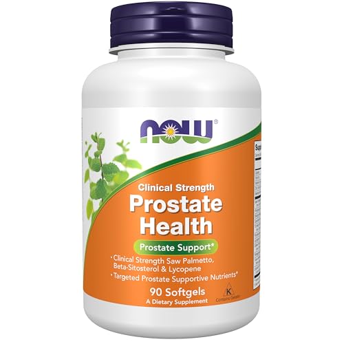 NOW Supplements Prostate Health: Clinical Strength Saw Palmetto, Beta-Sitosterol & Lycopene - 90 Softgels for Optimal Wellness