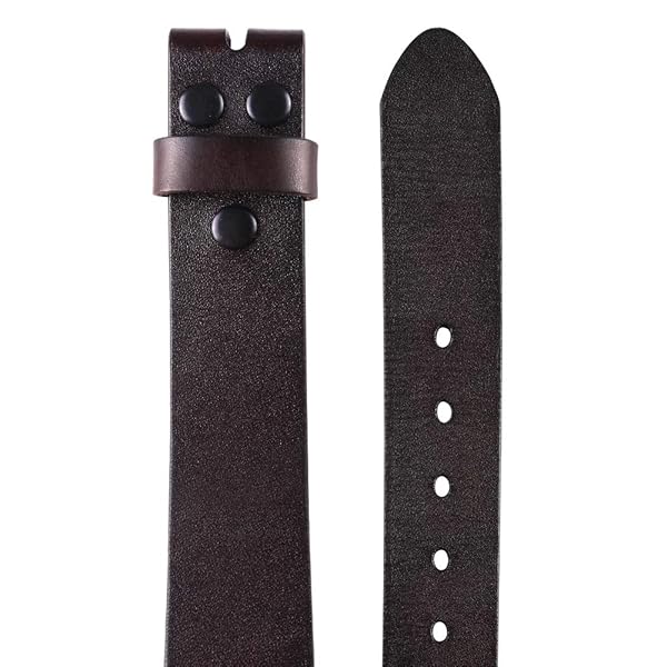 NPET Mens Leather Belt Full Grain Vintage Distressed Snap on Strap 1 1/2 Inch Wide for 29 Inch Waist Coffee022 - Image 8