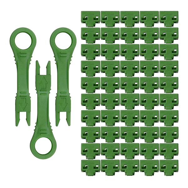 NTW NTW RJ45 Port Blocker & Dust Cover - Secure Ethernet Port Lock with Color Coded Keys, 50 TAA Compliant Protectors