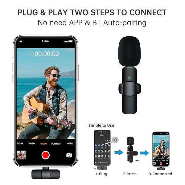 Buy NUNUWE Wireless Lavalier Microphone for iPhone & iPad - Perfect for TikTok, YouTube, Vlogs & Interviews! - Image 6