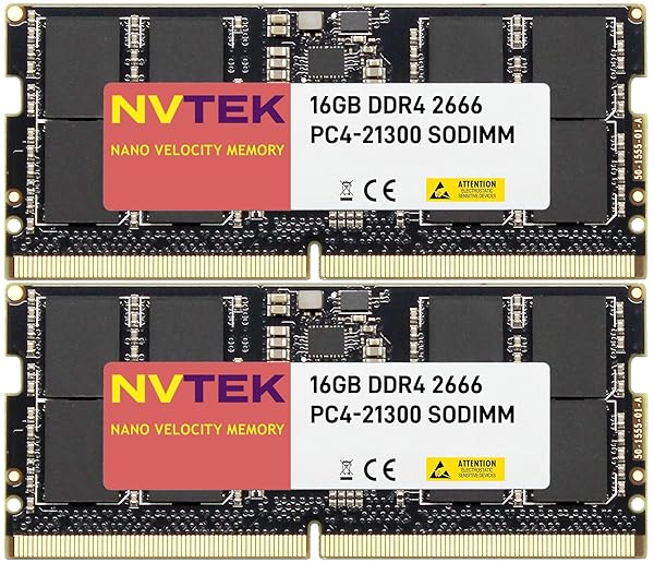 NVTEK 32GB DDR4-2666 SODIMM Laptop RAM Memory Upgrade for Enhanced Performance