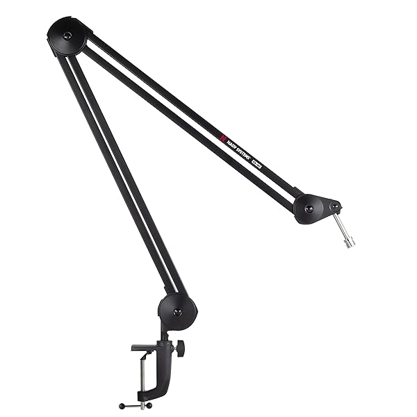 Nady 40 Inch Stainless Steel Surface Mountable Angle Adjustable Boom Arm with Self Locking Disk Joints