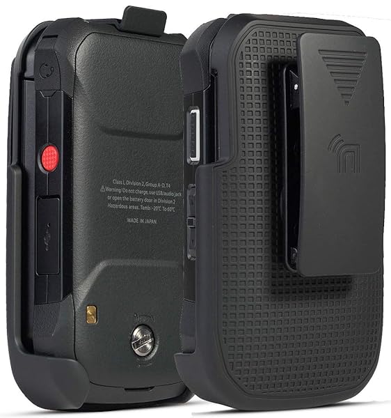 Nakedcellphone Holster for Kyocera DuraXV Extreme DuraXE Epic DuraXA Equip Belt Clip Flip Phone Holder Case for Verizon AT&T US Cellular Black