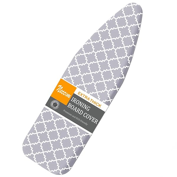 "Neccom Ironing Board Cover & Pad 15"x54" - Heavy Duty, Scorch & Stain Resistant, Extra Thick Cotton for Perfect Ironing" - Image 2