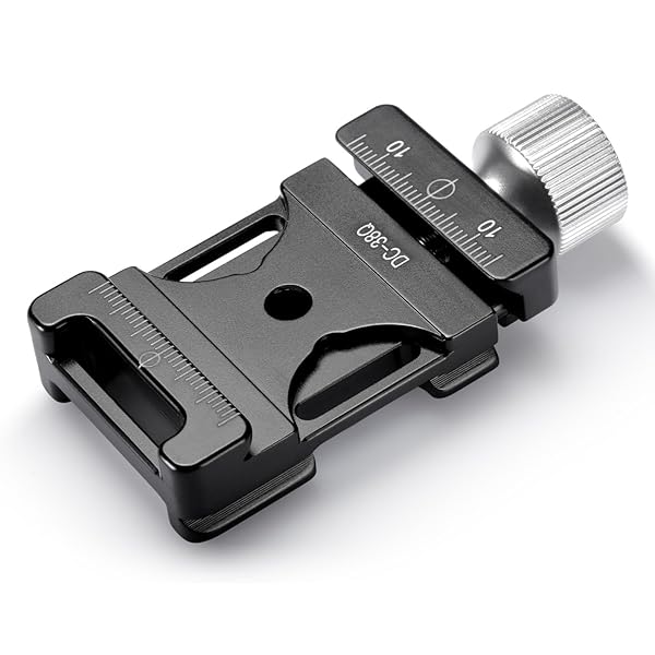 Neewer Aluminum Screw Knob Clamp: Mini Quick Release Clamp for 38mm QR Plate Compatibility