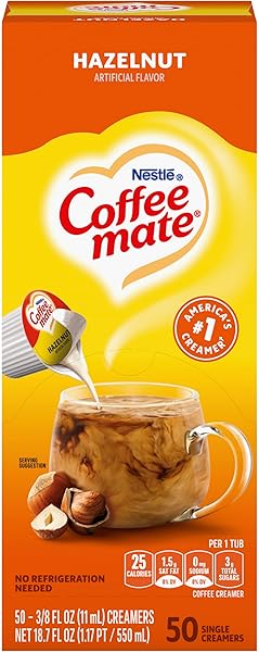 Coffee Mate Buy Nestle Coffee Mate Hazelnut Liquid Creamer Singles - 50 Ct Box for Rich Flavor