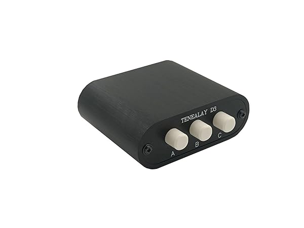 New D3 3-in-1 3.5mm Stereo Audio Switch Selector & Splitter Box - Fast Signal Switching