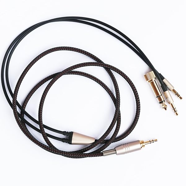 NewFantasia Replacement Audio Cable for Hifiman Sundara Arya Ananda Headphones 3.5mm 6.35mm Dual 3.5mm Connector 1.2m 4ft