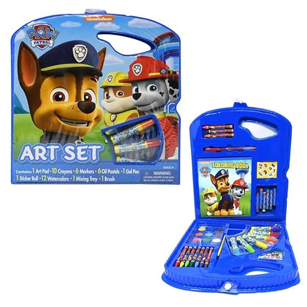 Nickelodeon Paw Patrol 40pc Art Supplies & Coloring Books Set for Boys Ages 3+ - Perfect Travel Tote! - Image 8