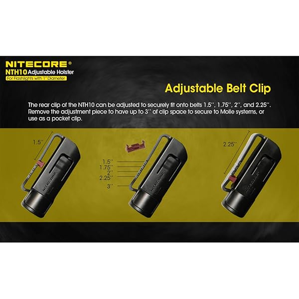 Buy Nitecore NTH10 Adjustable Hard Holster for 1-Inch Tube Flashlights - Durable & Versatile - Image 3