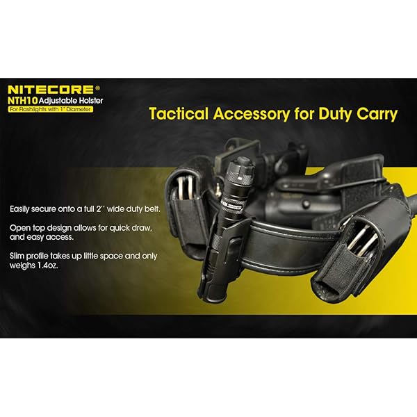 Buy Nitecore NTH10 Adjustable Hard Holster for 1-Inch Tube Flashlights - Durable & Versatile - Image 4