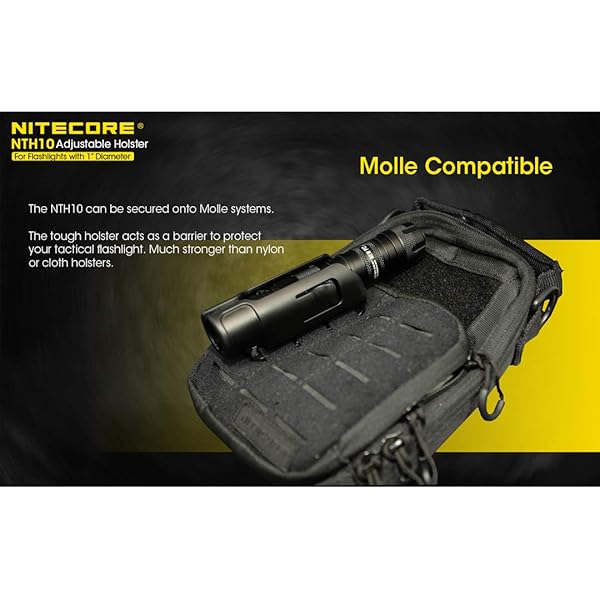 Buy Nitecore NTH10 Adjustable Hard Holster for 1-Inch Tube Flashlights - Durable & Versatile - Image 5