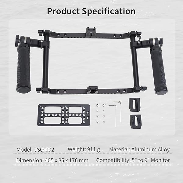 Nitze Director's Monitor Cage JSQ-002: Adjustable Handles for 9-Inch LCD Monitors - Universal Fit & Easy Setup - Image 8