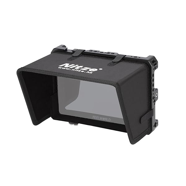 Nitze Nitze LUT7 Cage for Feelworld Monitors: Sunhood, HDMI Clamp & NATO Rails - JTP2-LUT7S