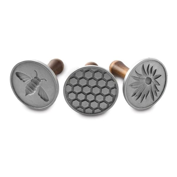 Nordic Ware Honey Bee Cookie Stamps Set of 3 - Perfect for Baking & Gifts