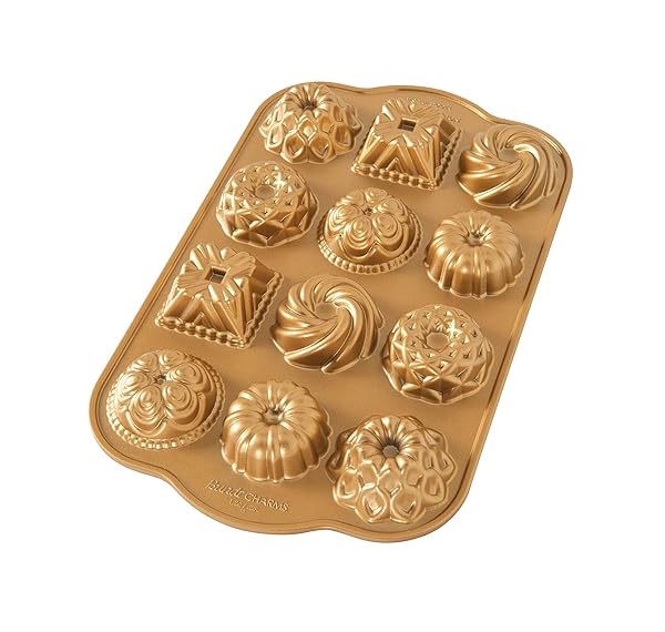 Nordic Ware Bundt Charms 1.2 Cup Gold - Perfect for Stunning Cakes & Desserts
