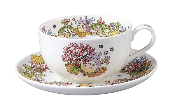 Buy Noritake T97285A/4660-5 My Neighbor Totoro Milk Tea Cup & Saucer - Microwave Safe Bone China, 11.8 fl oz