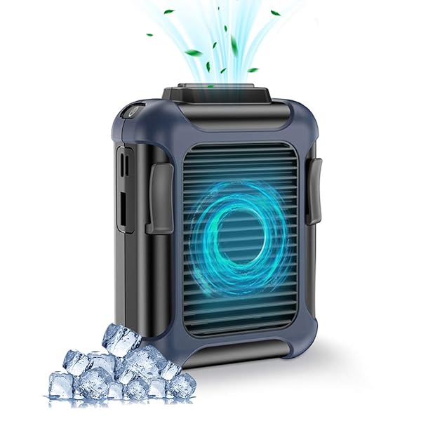 NORMIA RITA Normia Rita Portable Clip-On Waist Fan & USB Necklace Fan - 7000RPM, 3 Speed Cooling for Travel & Outdoor Work