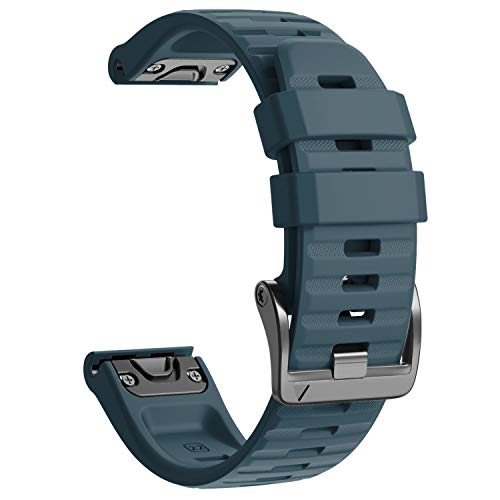 NotoCity 22mm Watchbands Compatible with Fenix 6 5 8 Forerunner 935 945 Approach S60 Quatix 5 Slate Color