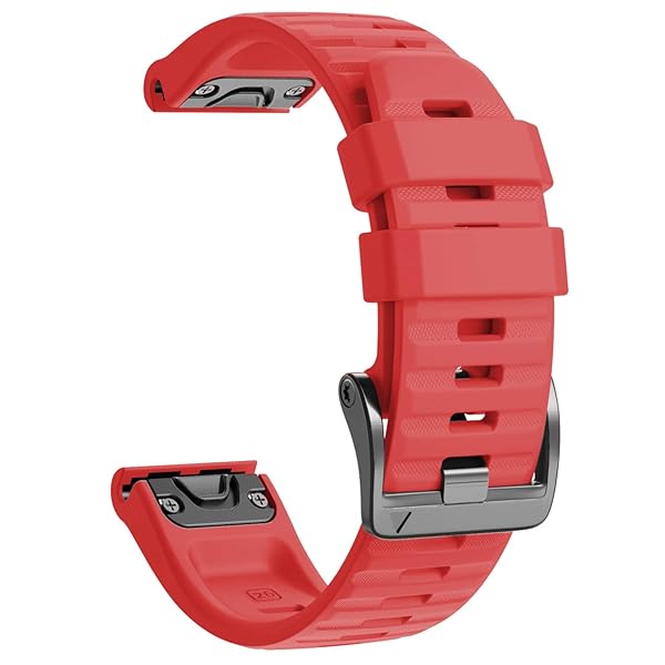 NotoCity Fenix 6X Watch Band Compatible with Fenix 6X Pro 5X 5X Plus 7X 3 HR Tactix Descent MK1 D2 Delta PX D2 Charlie Red