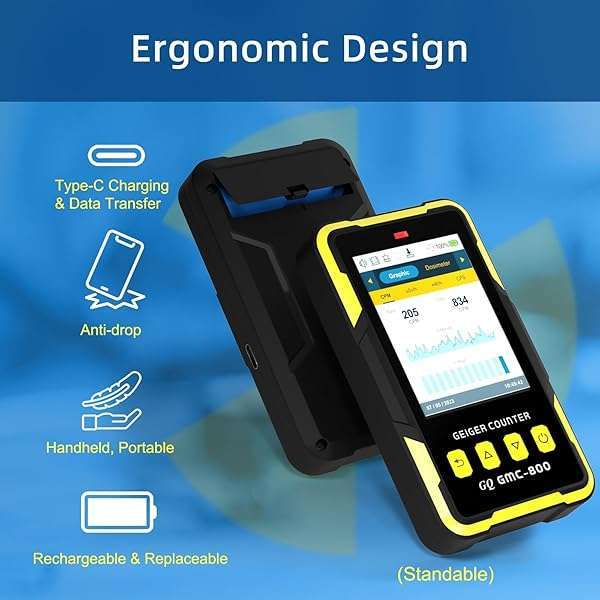 Buy GQ GMC-800 Geiger Counter: USA-Made Nuclear Radiation Detector with LCD, 5 Alarms & Data Sharing - Image 9