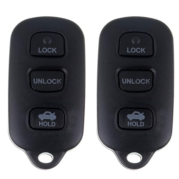 OCPTY Replacement Key Fob 2Pcs for Toyota Camry Corolla Matrix Sienna Pontiac Vibe Solara 1999-2008 GQ43VT14T