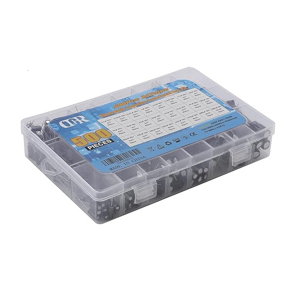 500Pcs OCR Capacitor Kit: 24 Values Aluminum Electrolytic Capacitors for Circuit Board Repairs (0.1uF - 1000uF, 10V - 50V) - Image 9