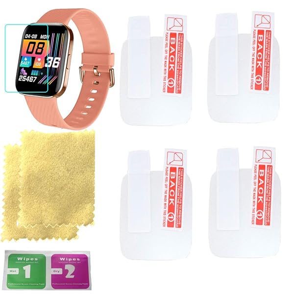 Buy OCTelect Transparent Screen Protector for ZKCREATION Smart Watch - 4PCS Pack for Ultimate Fitness Tracker Protection