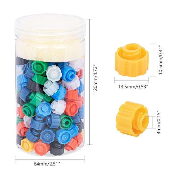 OLYCRAFT 140pcs Luer Lock Syringe Tip Caps - No Needle, 7 Colors, Ideal for Feeding Tubes & Storage Container - Image 4
