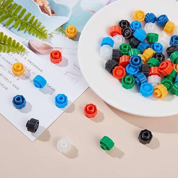 OLYCRAFT 140pcs Luer Lock Syringe Tip Caps - No Needle, 7 Colors, Ideal for Feeding Tubes & Storage Container - Image 7