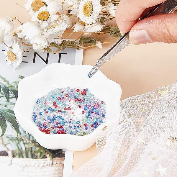 OLYCRAFT 200g Colorful Glass Bubble Beads No Hole Micro Beads for Resin Crafting and Nail Arts in 10 Iridescent Colors - Image 5