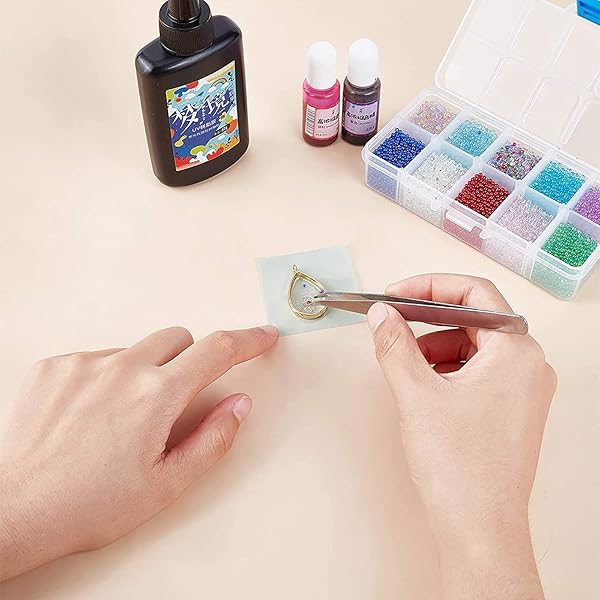 OLYCRAFT 200g Colorful Glass Bubble Beads No Hole Micro Beads for Resin Crafting and Nail Arts in 10 Iridescent Colors - Image 6