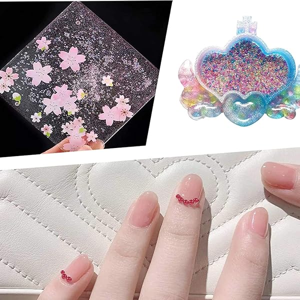 OLYCRAFT 200g Colorful Glass Bubble Beads No Hole Micro Beads for Resin Crafting and Nail Arts in 10 Iridescent Colors - Image 8