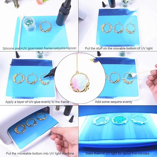 OLYCRAFT 20pcs Dinosaur Open Bezel Charms - Colorful Alloy Frame Pendants for Resin Jewelry Making - Image 7