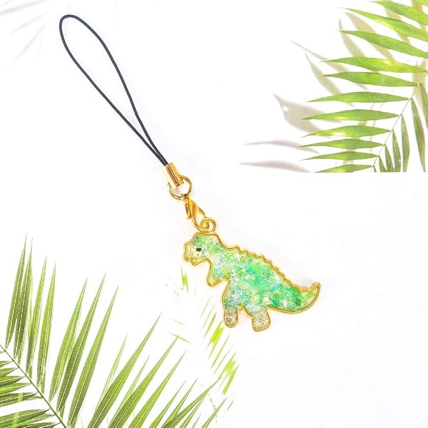 OLYCRAFT 20pcs Dinosaur Open Bezel Charms - Colorful Alloy Frame Pendants for Resin Jewelry Making - Image 8