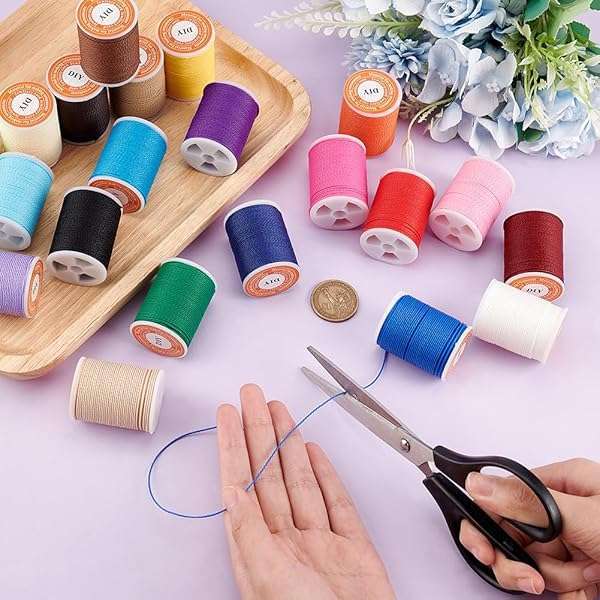 OLYCRAFT 1mm Waxed Polyester Cord - 22 Rolls, 264 Yards for DIY Jewelry, Bracelets & Necklaces - 22 Vibrant Colors - Image 5