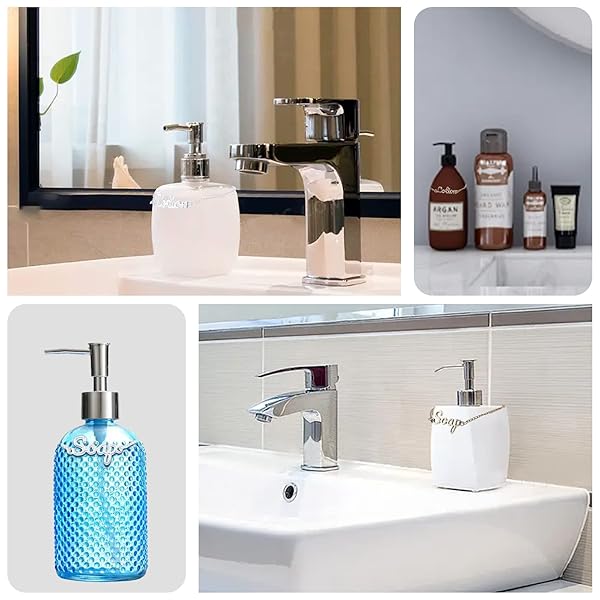 OLYCRAFT 4 Pcs Soap Chain Labels Lotion and Soap Dispenser Chain Labels Gold Silver Soap Tags Lotion Bottle Tags for Farmhouse Rustic Decor Bathroom - Image 7