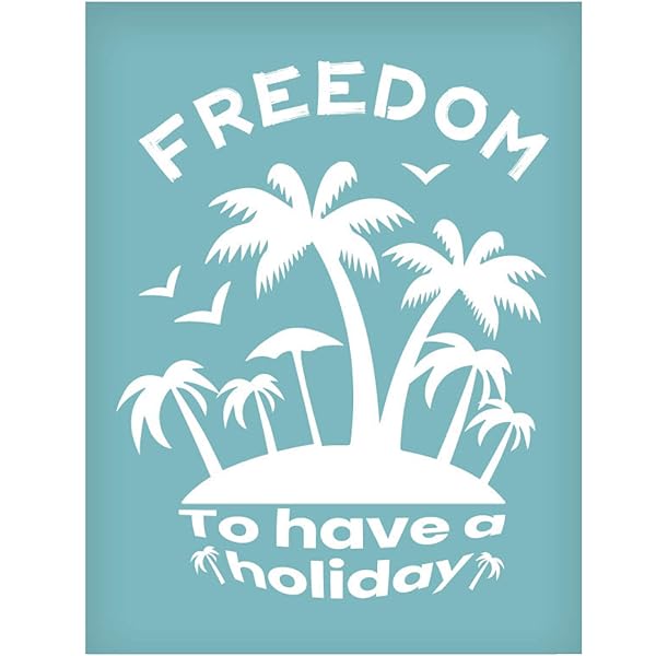 OLYCRAFT Coconut Island Silk Screen Printing Stencil 5.5x7.7 Inch Self-Adhesive Reusable Washable for T-Shirt Pillow Fabric Painting