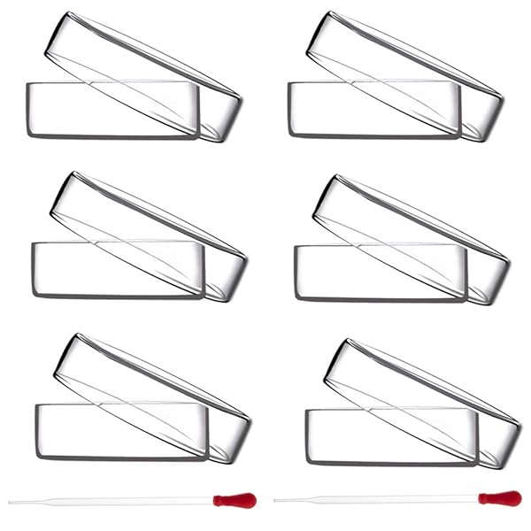 OLYCRAFT 6PCS High Borosilicate Glass Petri Dishes with Lid 60mm for Laboratory and School Science Projects