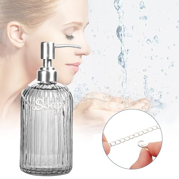 OLYCRAFT 8Pcs Soap and Lotion Label Tags With Chains - Alloy Dish and Hand Soap Bottle Tags for Bathroom Kitchen Farmhouse Vintage Rustic Decor - - Image 6