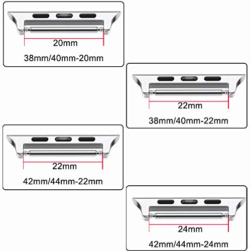 OMECKY Spring Bar Connectors for Apple Watch Bands - 3 Pack in 3 Colors | Durable & Stylish Adapter - Image 4