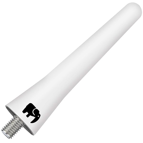 ONE250 Short Rubber Antenna 2.5 inch for Chevy Silverado Colorado Equinox Avalanche Optimized FM AM Reception White