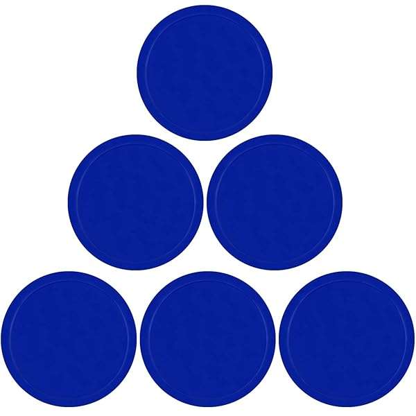 "ONE250 3.25" Air Hockey Pucks - Full Size Goal Pack Replacement (6 Blue Pucks) for Game Tables" - Image 2