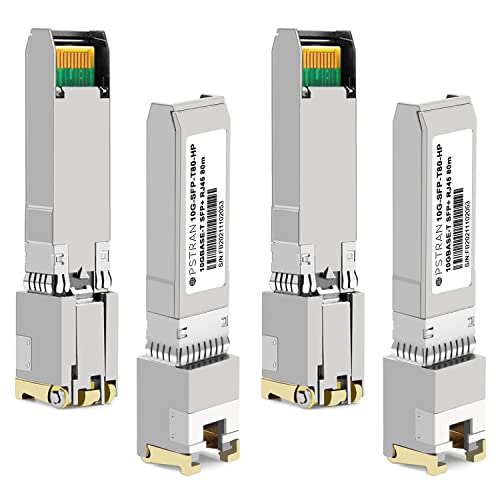 OPSTRAN 10GBASE-T SFP+ RJ45 Copper Transceiver Module for HPE Aruba ProCurve JL563B 10G SFP+ 80m Cat6a/7 4 Pack