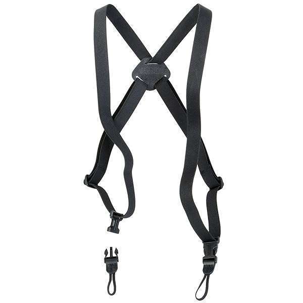 OP/TECH USA Bino/Cam Harness - Self-Adjusting, Quick Disconnects, Elastic, Black - Ultimate Comfort for Outdoor Adventures