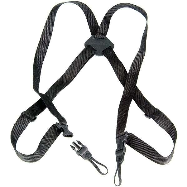 OP/TECH USA Bino/Cam Harness - Durable Black Webbing for Comfortable Carrying