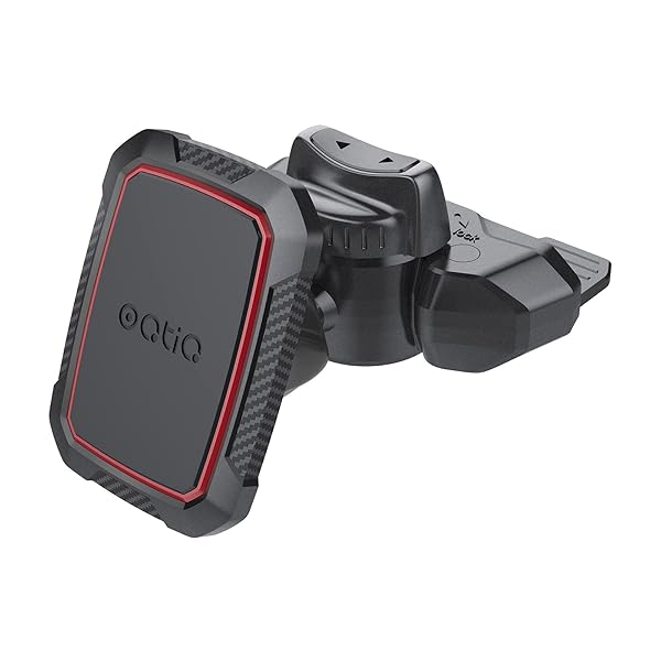 OQTIQ Magnetic CD Phone Car Mount Holder for iPhone Samsung Galaxy LG with 6 Strong Magnets for Secure CD Slot Installation